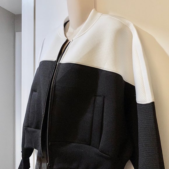 (6) - Sport Illustrated Oversized Cropped 90s Dolman Scuba Bomber Jacket Coat … - Picture 2 of 13